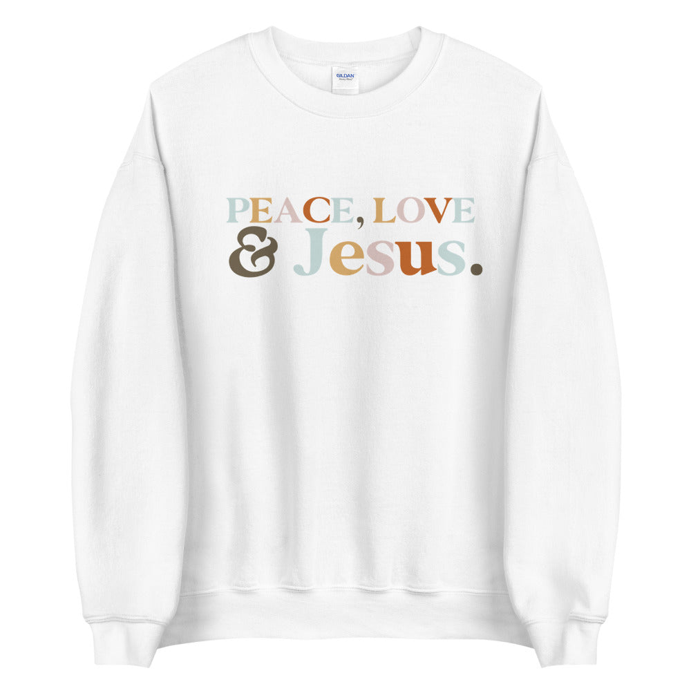 Peace, Love & Jesus Sweatshirt